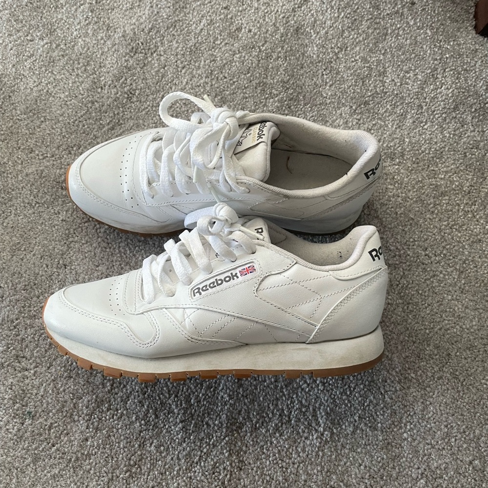 Reebok White Leather Sneakers